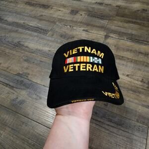 Vietnam Veteran black Rothco cap hat Pre-owned 2360